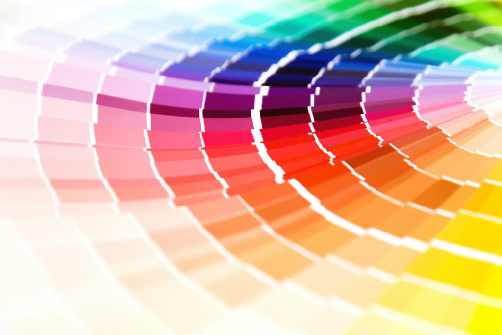 Paint color guide close-up